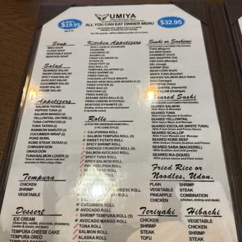 Umiya Sushi - The menu - Sushi Bars Near Me - Houston, Texas Umiya Sushi - The menu - Sushi Bars Near Me - Houston, Texas