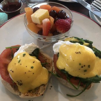 MoCo's Founding Farmers - Fruit and eggs Benedict - New American Near Me - Potomac, Maryland MoCo's Founding Farmers - Fruit and eggs Benedict - New American Near Me - Potomac, Maryland