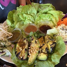 Asian Chicken Lettuce Wrap Tacos