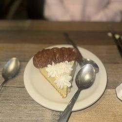Grouper & Chips - "Dark & Tart" key lime pie with chocolate mousse.