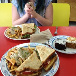 Sweet Pea Cafe - Spicy BLT, poutine, and a side of birthday cake. Nomz