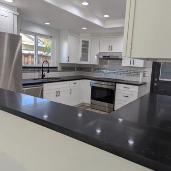 Granite & Stone Expo - Another Kitchen view. Note: This counter bar was not previously existing. Dat recommended it to me and built it up. It loos so beautiful! - Building Supplies Near Me - San Jose, California