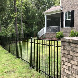 Backyard Paradise - Aluminum mounted to brick columns