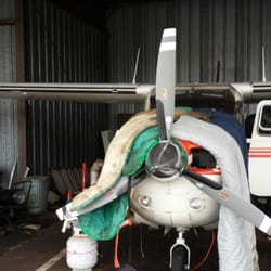 Buffalo Airfield - Preheating airplane