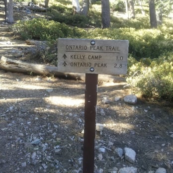 Ontario Peak - sign to Ontario Peak at Icehouse Saddle - Hiking Near Me - Mount Baldy, California