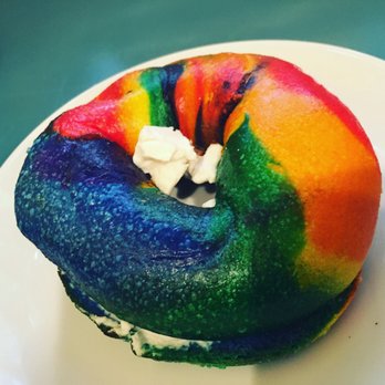 Providence Bagel - Rainbow bagel with vegan cream cheese - yes please! - Coffee & Tea Near Me - Providence, Rhode Island Providence Bagel - Rainbow bagel with vegan cream cheese - yes please! - Coffee & Tea Near Me - Providence, Rhode Island