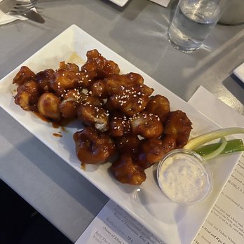 Woodstock Brewing - Cauliflower Wings with Korean BBQ sauce - Breweries Near Me - Phoenicia, New York