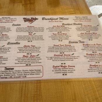 Home Plate Grill - This was only one side of the breakfast menu. There was an entire lunch/dinner one too. - Burgers Near Me - Goleta, California Home Plate Grill - This was only one side of the breakfast menu. There was an entire lunch/dinner one too. - Burgers Near Me - Goleta, California