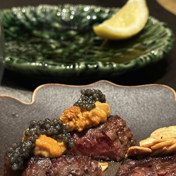 NIKU X - Australian Pure bred wagyu tenderloin with caviar and uni - Seafood Near Me - New York, New York