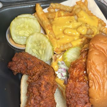 Dave's Hot Chicken - #Dave's #3 1 Tender & 1 Slider w/ Fries - Chicken Shop Near Me - Conyers, Georgia Dave's Hot Chicken - #Dave's #3 1 Tender & 1 Slider w/ Fries - Chicken Shop Near Me - Conyers, Georgia