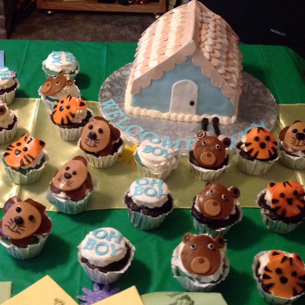 Couture Cakes & Events - Wizard of Oz themed baby shower, house cake with feet sticking out and Lions and Tigers and Bears OH BOY cupcakes!!! - Cupcakes Near Me Couture Cakes & Events - Wizard of Oz themed baby shower, house cake with feet sticking out and Lions and Tigers and Bears OH BOY cupcakes!!! - Cupcakes Near Me