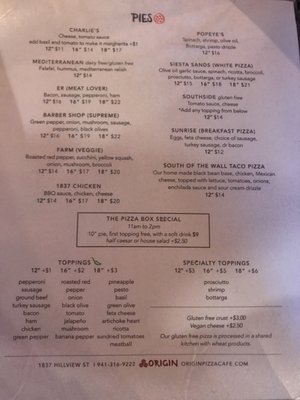 Menu photo 4 Origin Craft Beer & Pizza Cafe Sarasota, FL Menu photo 4 Origin Craft Beer & Pizza Cafe Sarasota, FL