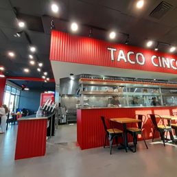 Inside the restaurant.