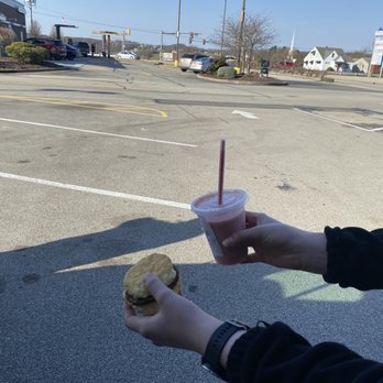 McDonald's - Sausage Biscuit dollar menu and Strawberry Banana Smoothie ! - Burgers Near Me - Uniontown, Pennsylvania McDonald's - Sausage Biscuit dollar menu and Strawberry Banana Smoothie ! - Burgers Near Me - Uniontown, Pennsylvania