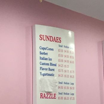 Sprinkles - a menu on a pink wall - Desserts Near Me - Borough Park, New York