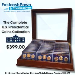 Fastcash Pawn & Checkcashers - The Complete U.S Presidential Coins Collection w/Wood Display Box. - Fastcash Pawn & Checkcashers
