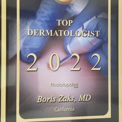 Boris Zaks, MD - 2022 top dermatologist award