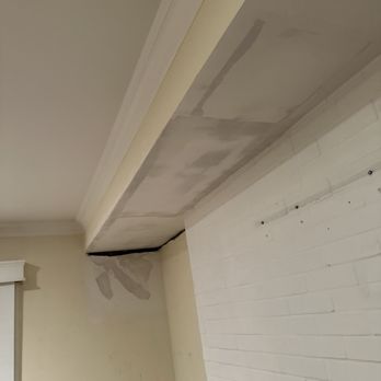 Super Repaired - Almost complete on reapplying drywall. Pocket was left overnight to allow wall cavity to dry out. - Painters Near Me Super Repaired - Almost complete on reapplying drywall. Pocket was left overnight to allow wall cavity to dry out. - Painters Near Me