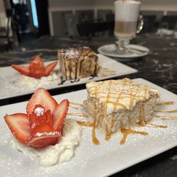 Tres leches and bread pudding
