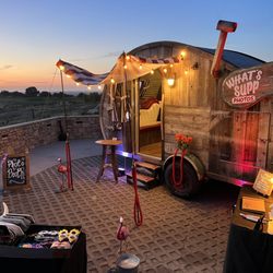 What's Up Photos - Dolores our hand built rustic but modern photo booth trailer