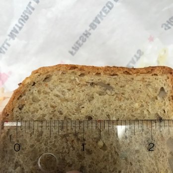 Jimmy John's - I GOT A 2 1/2" SANDWICH FOR FULL PRICE. THE EXCUSE WAS THE LOAF OF BREAD WAS SHORT. A SLICE OF BREAD IS NORMALLY 4 1/2" -5'" TALL. - Sandwiches Near Me - Norman, Oklahoma Jimmy John's - I GOT A 2 1/2" SANDWICH FOR FULL PRICE. THE EXCUSE WAS THE LOAF OF BREAD WAS SHORT. A SLICE OF BREAD IS NORMALLY 4 1/2" -5'" TALL. - Sandwiches Near Me - Norman, Oklahoma