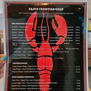 Cajun Crawfish Stop - Menu as of April 2026 - Cajun/Creole Near Me - Covina, California