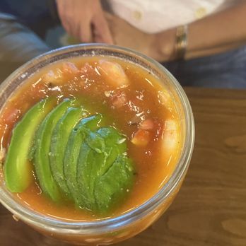 El Viejon Mariscos & Sushi - a close up of a drink with avocado - Seafood Near Me - Bloomington, California El Viejon Mariscos & Sushi - a close up of a drink with avocado - Seafood Near Me - Bloomington, California