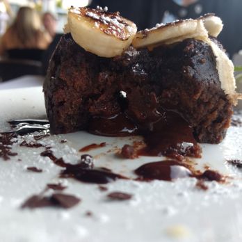 Olio E Limone Ristorante - Cross section of the bread pudding. It's like a lava cake! TDF!!! - Italian Near Me - Santa Barbara, California