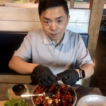 Captain Brad's Coastal Kitchen - First time tail pinching - Seafood Near Me - Tomball, Texas