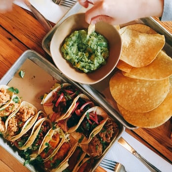 bartaco - Reston - Baja fish, spicy chorizo, pork belly, fried oyster and a large guac - Tacos Near Me - Reston, Virginia bartaco - Reston - Baja fish, spicy chorizo, pork belly, fried oyster and a large guac - Tacos Near Me - Reston, Virginia