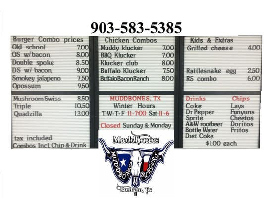 Menu photo 8 Muddbones Bonham, TX