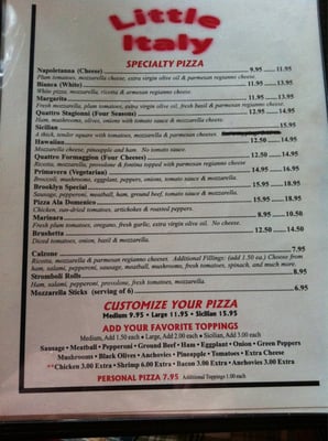Menu photo 5 Little Italy Myrtle Beach, SC