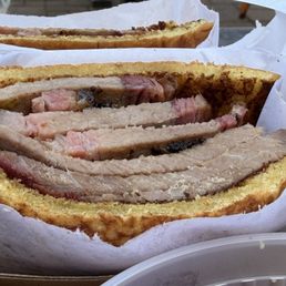 Brisket sandwich with the Fixins on the side 3-2026 Brisket sandwich with the Fixins on the side 3-2026