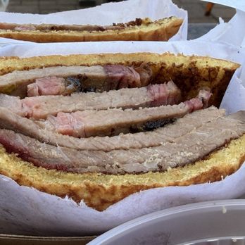 Heritage Barbecue - Brisket sandwich with the Fixins on the side 3-2026 - Barbeque Near Me - San Juan Capistrano, California Heritage Barbecue - Brisket sandwich with the Fixins on the side 3-2026 - Barbeque Near Me - San Juan Capistrano, California
