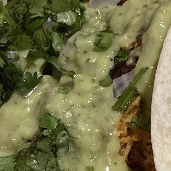 Torchy's Tacos - Closer look at the avocado green sauce trying to pass as New Mexico green chili - Tex-Mex Near Me - Webster, Texas