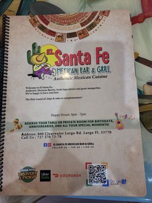 Menu photo 6 Santa Fe Mexican Grill Largo, FL Menu photo 6 Santa Fe Mexican Grill Largo, FL