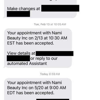 Nami Beauty - Proof that I am a returning customer (and this doesn't show the times I was serviced as a walk in) - Eyelash Service Near Me - New York, New York Nami Beauty - Proof that I am a returning customer (and this doesn't show the times I was serviced as a walk in) - Eyelash Service Near Me - New York, New York