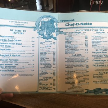 Chef-O-Nette Restaurant - Menu - Diners Near Me - Columbus, Ohio
