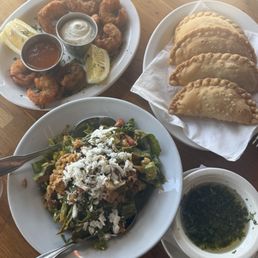 empanadas and the fried shrimp was too good. We literally cleaned our plates!!
