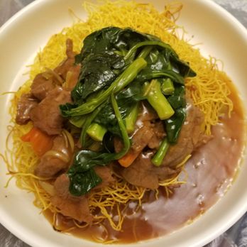 LN1380 - Pan-fried noodle with beef - Seafood Near Me - Little Neck, New York