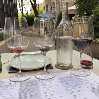 Sixty Vines - Tasting from left to right--Tablas Creek Grenache and Painted Scars Grenache-Syrah. - New American Near Me - Reston, Virginia