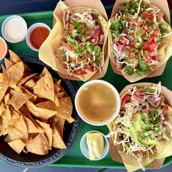 Oscars Mexican Seafood - Battered Fish Taco, Battered Shrimp Taco, Grilled Octopus Taco - Seafood Near Me - San Diego, California