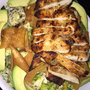 Cafe O Hookah Lounge - Fattoush with avacado and chicken!! - Hookah Bars Near Me - Burbank, California