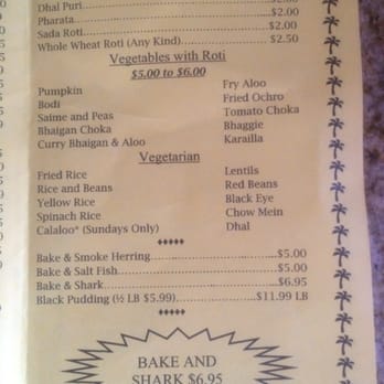 Sonny's Roti Shop - Inside menu - Trinidadian Near Me - Ozone Park, New York Sonny's Roti Shop - Inside menu - Trinidadian Near Me - Ozone Park, New York