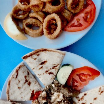 Zorba's Taverna - Calamari & roasted eggplant dip. (So good!) - Greek Near Me - Philadelphia, Pennsylvania Zorba's Taverna - Calamari & roasted eggplant dip. (So good!) - Greek Near Me - Philadelphia, Pennsylvania