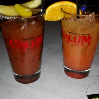Asylum Restaurant - Bloody Mary on the left. - American Near Me - Jerome, Arizona