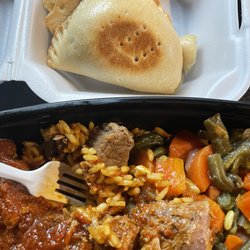 Fork in Nigeria - Stewed Beef Meal, Meat Pie