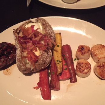 J. Gilbert's Wood-Fired Steaks & Seafood - $43 4-oz. steak special- served with scallops & a choice of 2 sides. All so delicious :) - Steakhouses Near Me - Overland Park, Kansas J. Gilbert's Wood-Fired Steaks & Seafood - $43 4-oz. steak special- served with scallops & a choice of 2 sides. All so delicious :) - Steakhouses Near Me - Overland Park, Kansas