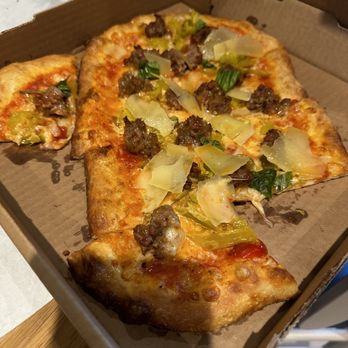 Ruscello at Nordstrom - Sausage and cherry pepper pizza. - Italian Near Me - Las Vegas, Nevada Ruscello at Nordstrom - Sausage and cherry pepper pizza. - Italian Near Me - Las Vegas, Nevada