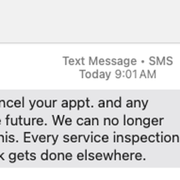 message from manager